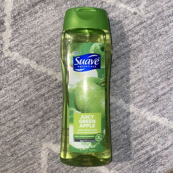 Suave Essentials JUICY GREEN APPLE Scent Gentle Body Wash Washes 18 FL oz. NEW - Picture 1 of 1
